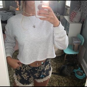 NEVER WORN Topshop cropped sweatshirt